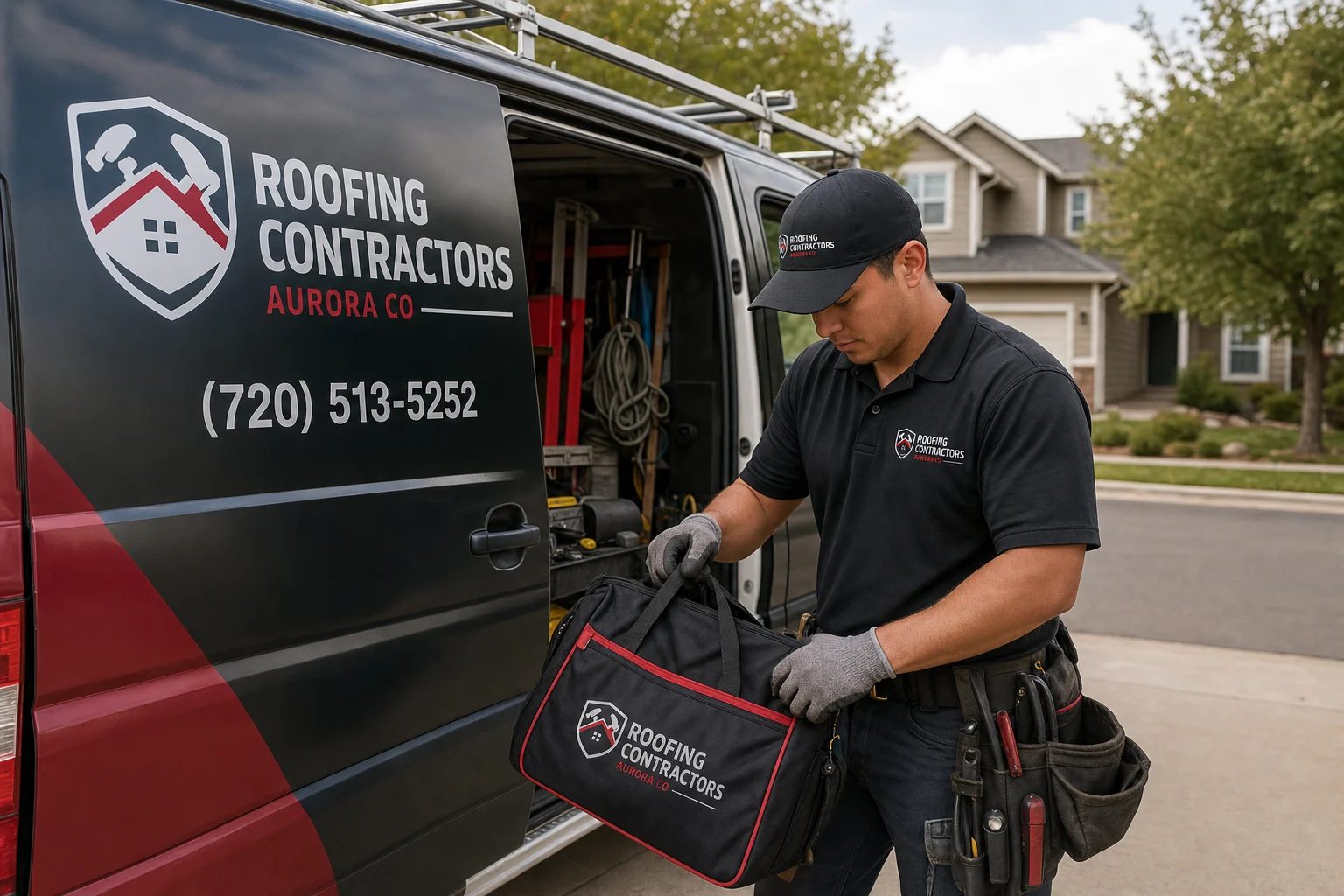 Roofing Contractors Aurora CO - Technician Unloading